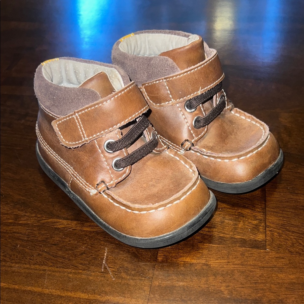 See Kai Run Brown Leather Toddler Boots